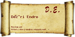 Dóri Endre névjegykártya