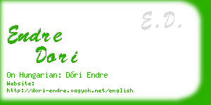 endre dori business card